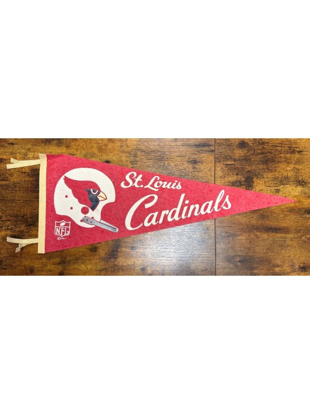 1967 St. Louis Cardinals NFL Single Bar Flag Pennant Vintage Original Felt
